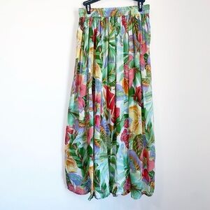 Peppermint Bay Cotton Tropical Floral Maxi Skirt